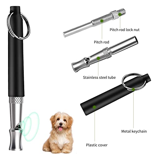 Hivernou Dog Whistle To Stop Barking,Adjustable Pitch Ultrasonic Training Tool Silent Bark Control For Dogs-1 Pack Dog Whistle With 1 Free Lanyard Strap #TOP5