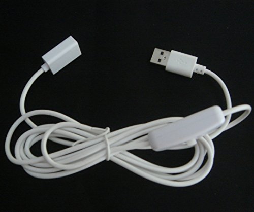 USB 延長ケーブル スイッチ付 USBオス⇔メス / 5V USBファン/扇風機/LEDライト/DC電源用 1本入