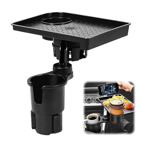 Portavasos para auto con bandeja extraíble y soporte para teléfono miniatura 1