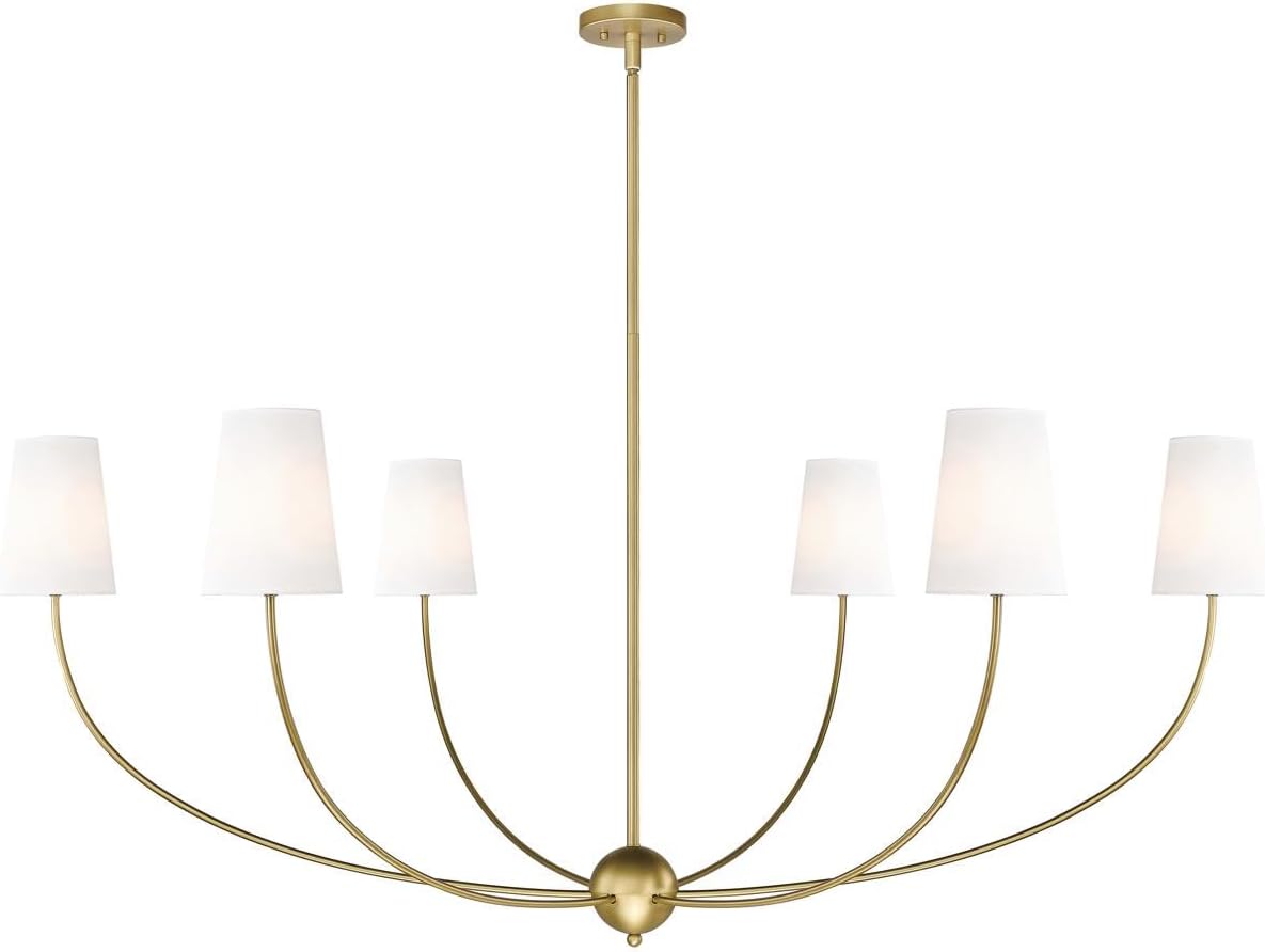 Z-Lite 3040-62RB Shannon Chandelier, 6-Light 360 Total Watts, Rubbed Brass