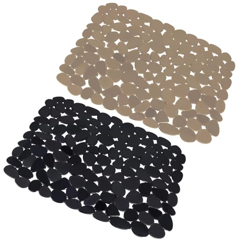 2 Pcs Tapis D'évier en PVC pour Cuisine et Salle de Bain - Protection Contre les Rayures, 30x40cm