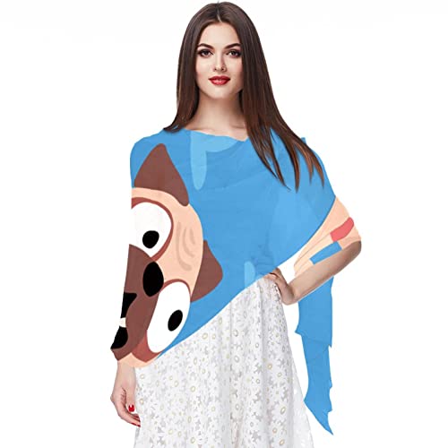 Écharpe en mousseline de soie Corgi femme protège du vent avec style multicolore