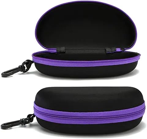 Image of AT TECH Zipper Hook Cases /Cover /Pouch For Eyewear,Sunglasses,Spectacles & Goggles For Men & Women. (Qty. - 1 Pcs.) (Orange zip)
