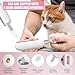 YOOIU Professional Cat Nail Clipper and Trimmer with 3 Adjustable Safety Levels (1-3.5mm), Kitten Supplies, Puppy Grooming Tools, with Debris Catcher & Hidden Nail File Pink
