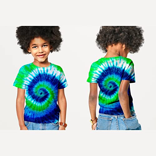 Image of Kids Tie Dye Shirt 6-18 Years Children Hippies Senior Tie-Dye Tee Tshirt for Boys' Girls'
