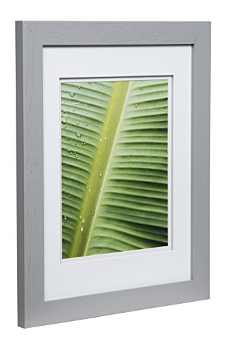 Gallery Solutions 11X14 Flat Grey Wall Frame With Double White Mat For 8X10 Picture #TOP1
