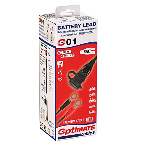 Tecmate Optimate Cable O-01, Weatherproof Battery Lead, Powersport #TOP1