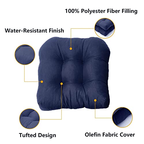 Coussin de rechange en forme de U pour savourer vos repas sur la terrasse en osier - 4