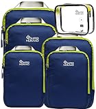 SUITEDNOMAD Ultralight Compression Packing Cubes Set, Suitcase and Backpack Travel Organiser Bags