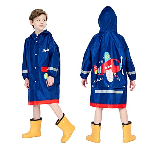 Kids Raincoats For Girls Boys Airplane Cartoon Toddler Waterproof Rain Wear Children Raincoat Jacket Poncho L Size #TOP30
