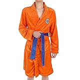 UNBOSTEN Herrenflanellrobe mit dickem Goku -Dressing -Kleid Dragon Ball Herren Bademantel Winter langer Robe Bad Robe Pyjamas