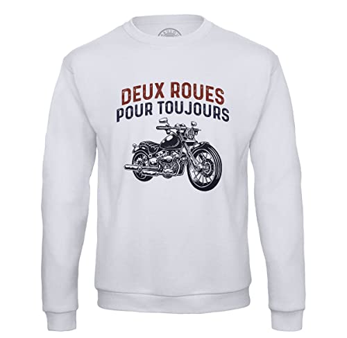 Fabulous Sweat Shirt Homme Deux Roues pour Toujours Moto Grosses cylindrées Cafe Racer