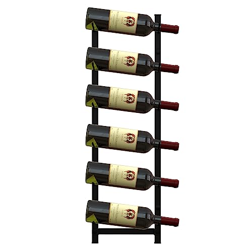COSTWAY Portabottiglie Vino da Parete, Cantinetta per 6/9/12 Bottiglie, Porta Bottiglie in Metallo per Cucina, Sala da Pranzo, Cantina, Bar (22 x 13,5 x 73 cm)