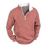 Men's Vintage Western Cowboy Zipper Sweatshirt Mens Lightweight Jackets with Hood Mens Woven Shirts Long Sleeve Grey Sweat Pants Outdoorsman Gifts Fall Outwear（1-Deep Red,Medium）