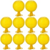 Qualirey 10 Set Fruit Fly Sticky Trap Balls Fungus Gnat Killer Bug Catcher Gnat Trap Insect Traps Indoor Outdoor Plant Fly Sticky Traps Ball for Fungus Plants(Yellow)