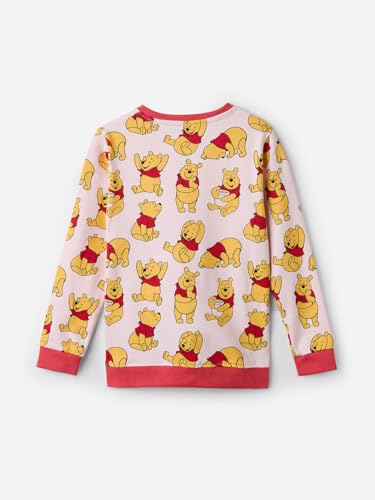 Image of The Souled Store Cotton Blend Official Disney: Pooh Bear Boy's Round Neck Long Sleeve Graphic Print Regular Fit Sweatshirts Sweatshirts Pullovers Graphic Printed Sportswear Casual Warm Cozy
