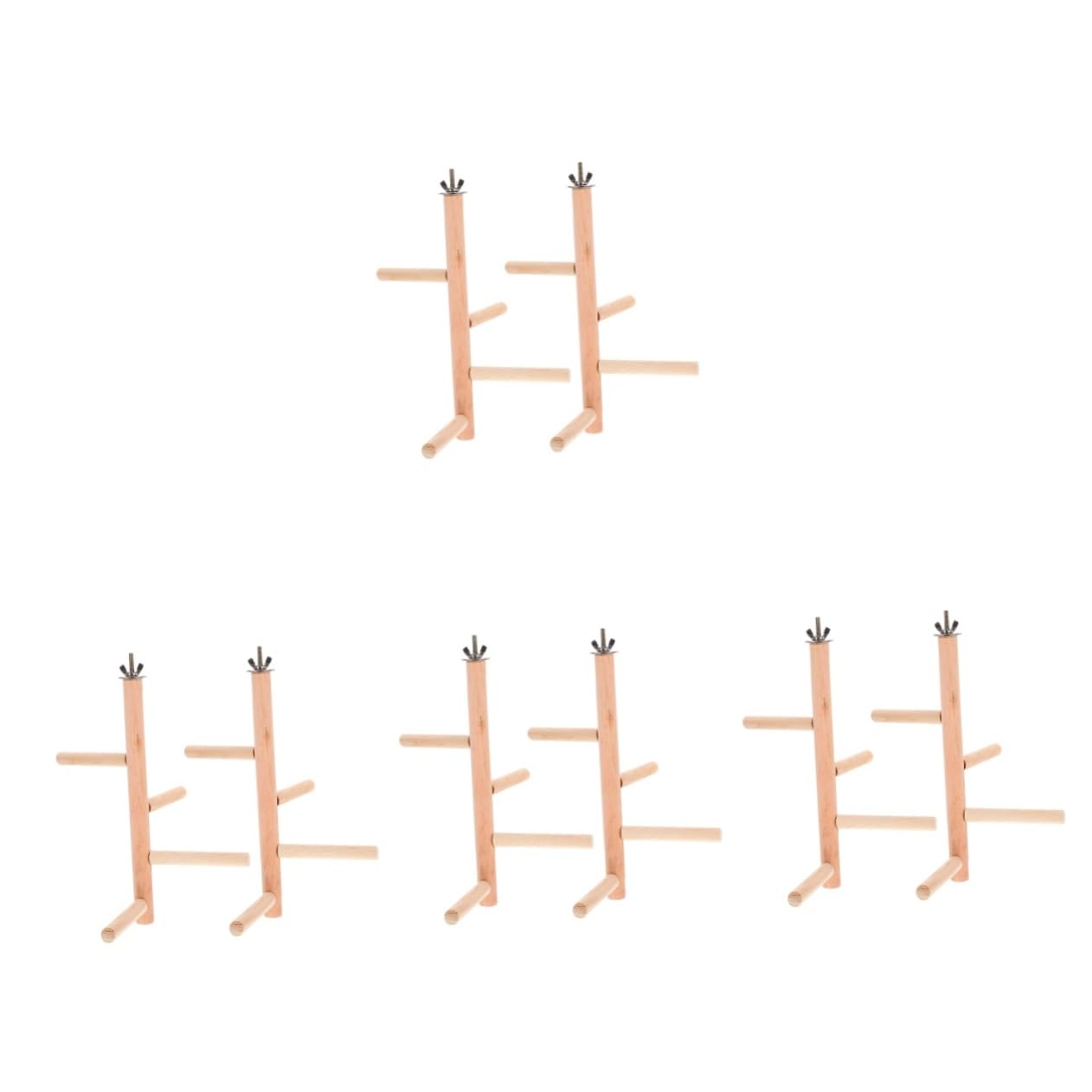 YARNOW 8 Piezas De Juguete para Pájaros Perca para Periquito Juguete Percha De Madera Natural para Pájaros Perchas para Cacatúas Soportes para para Loros Accesorios para