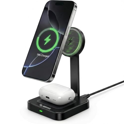 Station de charge 2 en 1 résolvant le désordre des câbles pour iPhone et boîtier AirPods