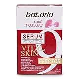 Babaria - Sérum Facial Acción Total Vital Skin con Rosa Mosqueta, 9 Efectos Antiarrugas, Hidratación, Elasticidad y Firmeza, Unisex, Vegano - 50 ml
