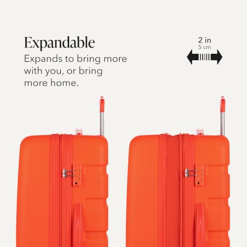 Image of SwissGear 7366, Orange, Checked-Large 27-Inch, Signature Hardside Expandable Luggage With Spinner Wheels