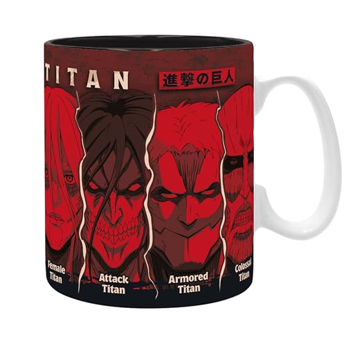 Merchandising Attack On Titan: Abystyle - All Titans (Mug 460 Ml / Tazza)