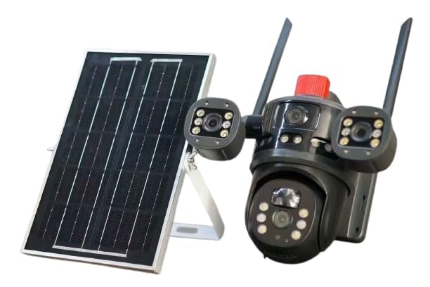 AHUJA INTERNATIONAL Eye WiFi 3 View Solar Double Dual Lens 4G/5G Solar CCTV Camera Wireless 2MP+2MP PTZ Security with Night Vision, Human Detection, 2-Way Audio, V380 Pro App, 128GB Support, IP66-image-46