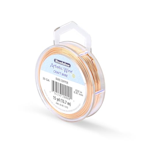 Artistic Wire, 20 Gauge Uncoated Bare Copper Copper Craft Wire, 15 yd