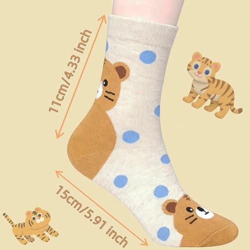 Image of Chalier Womens Funny Socks Cozy Cute Printed Patterned Fun Socks Novelty Cat Dog Socks for Women
