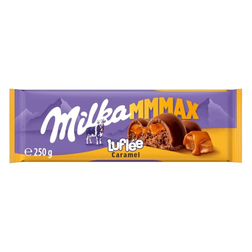 Milka MMMAX Luflée Caramel Tafelschokolade, 250 g – Ansicht 1