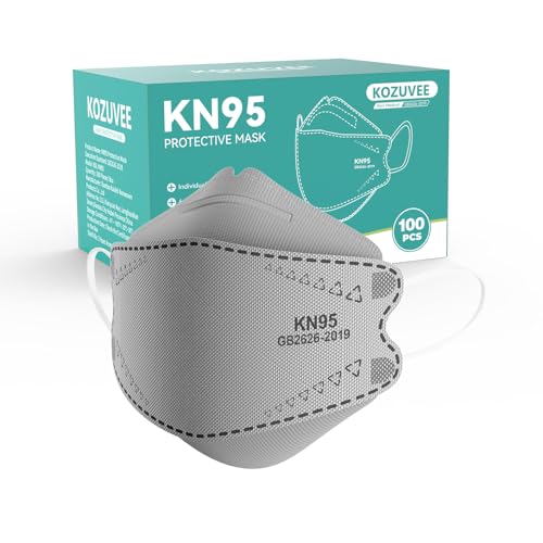 Image of KN95 Face Masks 100 Pack for Adults,Individually Wrapped,Comfortable&Breathable Disposable Mask with Elastic Ear Loop