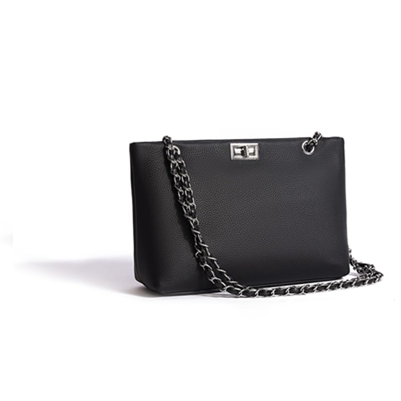FURN ASPIRE Genuine Leather Premium Tote Handbag with Designer Chain Strap, Stylish Exterior, and Practical Interior - Elevate Your Fashion and Class (Black) (B0CKF3GVFK) Amazon Price History, Amazon Price Tracker