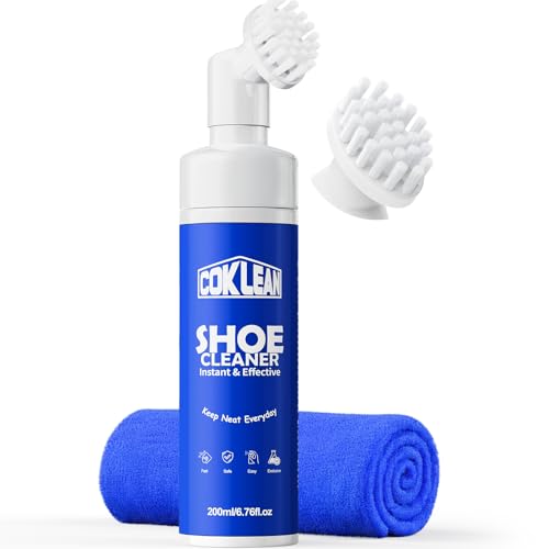 Coklean Water-free Sneaker Cleaner, White Shoe Cleaner Kit 6.76 OZ Foam for Tennis Shoes, - image 1