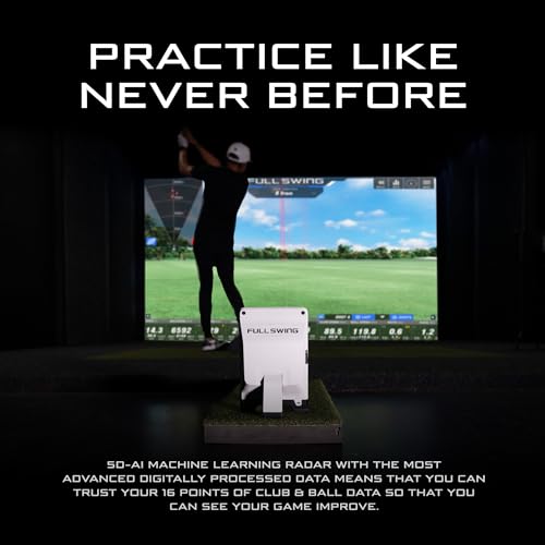 Full Swing Studio Golf Simulator, 10' Enclosure, Ceiling Projector, Laptop