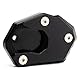 MOWOK Zubehör für Kawasaki Z900 Z800 Z650 Z900RS Z900SE Z1000 Z1000SX Ninja 650 1000 ninja1000sx ER6N ER6F ZX6R ZX10R 2023 2024 2025 Motorrad Seitenständer Vergrößern Ständer Platte (Schwarz)