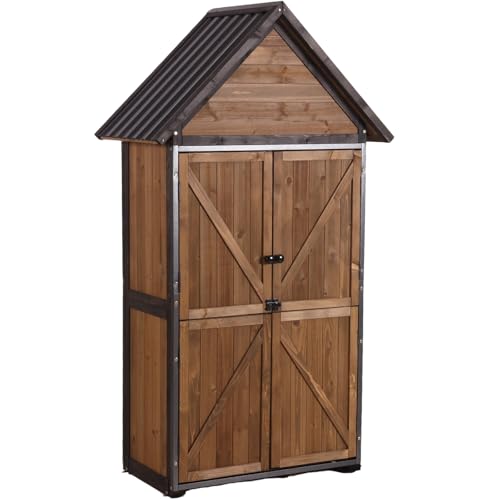 GUTINNEEN Metal Frame Wood Shed