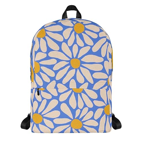 Sac à dos Daisy Flower All Over Print grand format pour cours et loisirs