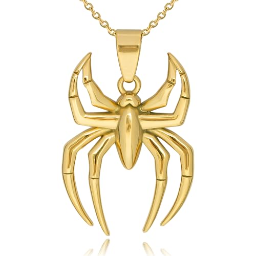 Spiderman Pendant Necklace,Spider Jewelry for Men and Women,Casual and Cosplay Accessory,Fans' Favorite Spider Man Chain,Great for Halloween