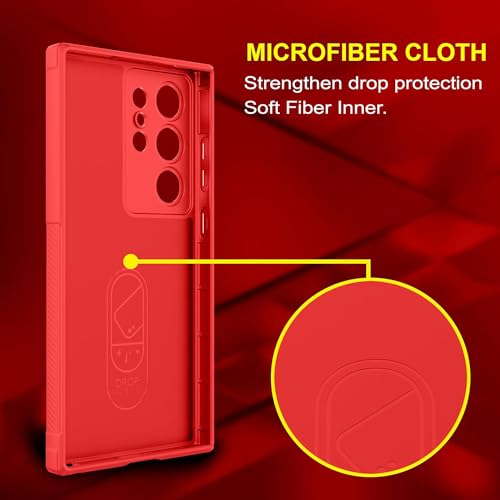 Image of amazon basics Basic Case for Samsung Galaxy S24 Ultra 5G (Silicone Red)