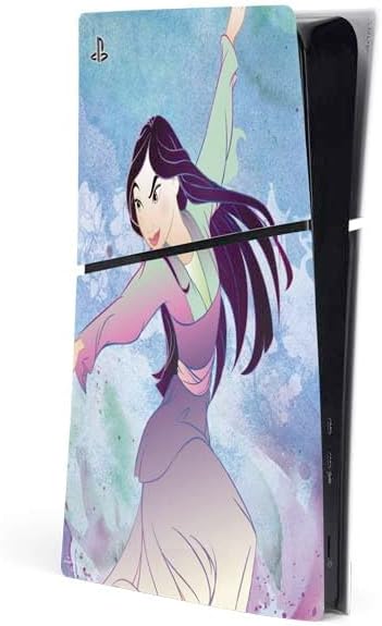 Skinit Decal Gaming Skin Compatible with PS5 Slim Digital Edition Console - Officially Licensed Disney Mulan Character Art Design