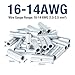 50Pcs UL Listed Non Insulated Butt Connectors 16-14 AWG, Bare Copper Seamless Crimp Terminals, Uninsulated Splice for Electrical Wiring Automotive Industrial Use