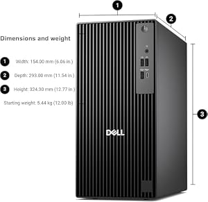 Dell Desktop Tower, Intel Core i7-12700K(12 Cores, 20 Threads) Processor, 16GB DDR5 RAM, 1TB PCIe SSD, Dual 4K Monitor Support (HDMI & DP), Wi-Fi, Bluetooth, USB-C, Windows 11 Pro, Wired KB & Mouse — photo 5 of 6