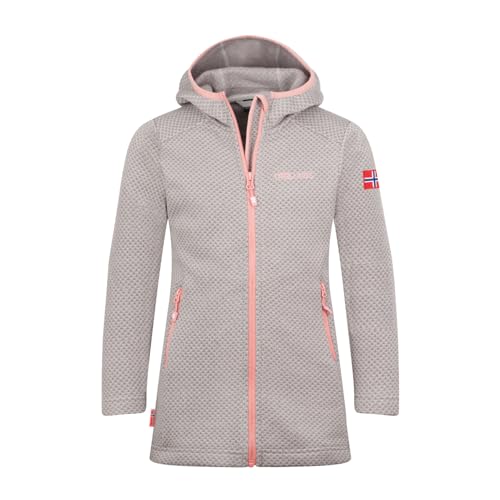 Trollkids Chaqueta polar para niña Jondalen, Gris Claro/Rosa Antiguo, 104