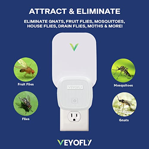 Veyofly Fly Trap - Catcher & Killer For Fruit Flies, Mosquitos, Gnats, Moths - Non-Zapper Traps For Inside Your Home - Safer Home - Other Insects #TOP1