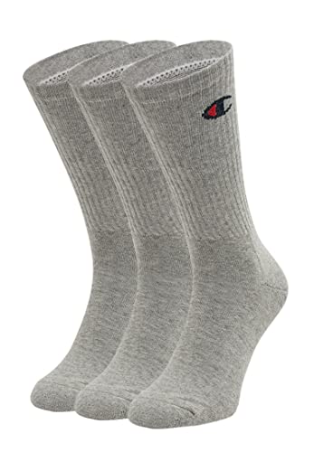 Champion Core 3PP Crew Calzini, Unisex - Adulto, Grigio (Melange Chiaro), 35-38 EU