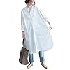 Ninmon-Shares-Women-O-Neck-Long-Sleeve-Button-Down-Hem-Cut-Out-T-Shirts-Dresses-Plus-Size Ninmon Shares Women O-Neck Long Sleeve Button Down Hem Cut Out T-Shirts Dresses White