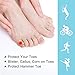 Povihome 6 Pack Toe Tubes - Mixed Size (S & M), Fabric and Gel Lining Big Toe Protector, Toe Sleeves for Callus, Corn, Blister, Running, Pain Relief