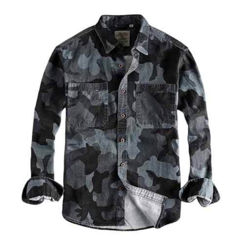 Chemise homme coton délavé à manches longues pour un look moderne