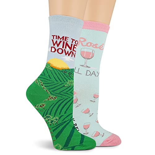 Image of K BELL Women's Fun Happy Hour Crew Socks (1-Pair)