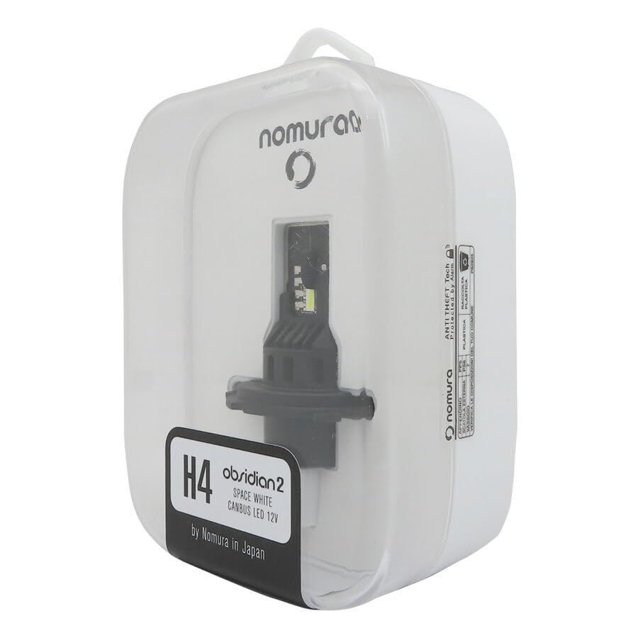 NOMURA Lampadine LED H4 H/L Obsidian Space White 6000K Canbus - 6x Luminosità, 3300lm, Anti-Errore
