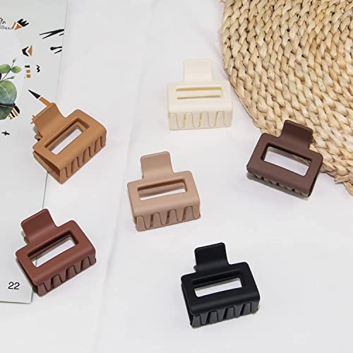 Image of Bakefy- 4 pcs Extra Large Hair Claw Clips for Thick Long Hair, Non-Slip Square Rectangle Jumbo Big Strong Hold Jaw Clip, Xl Jumbo Claw Clips for Women, Neutral